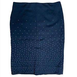 Studded black pencil skirt